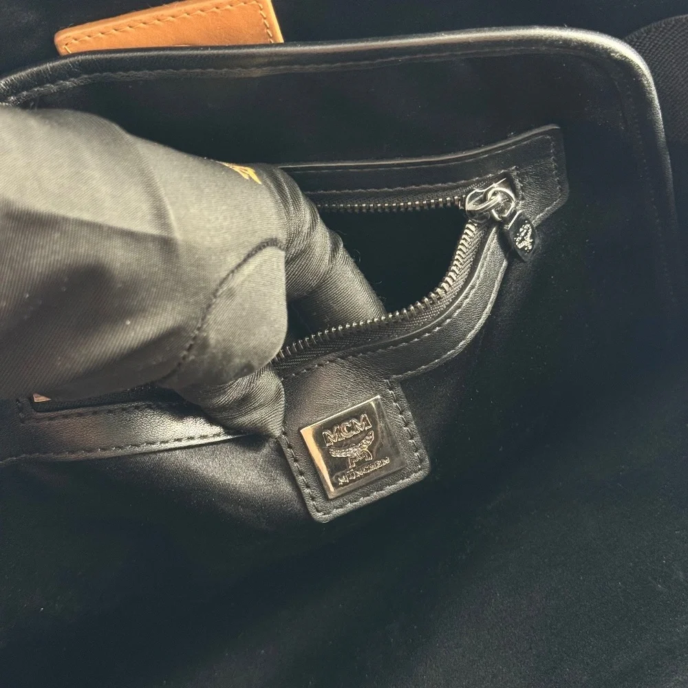 MCM Leather Backpack with Python Print Front Panel - Picture 14 of 16